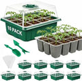 10 Pack Seed Starter Trays, 120 Cells with Humidity Domes and Base Trays by Unknown
