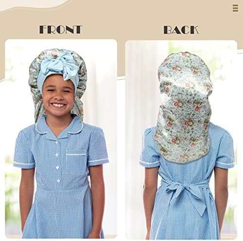 AWAYTR Kids Bonnets for Girls - Satin Long Hair Braid Bonnet for Sleeping - Image 6