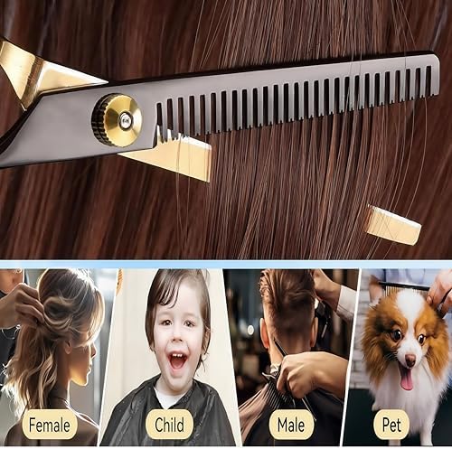 12 PCS Hair Cutting Scissors Kit, 6.5 Inch VG10 Shears for Home & Salon - Image 5