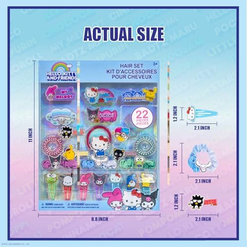 Hello Kitty Hair Accessories Set with Hair Clips, Bows & Scrunchies - Image 5