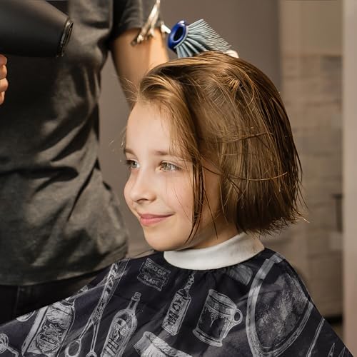 NICEMOVIC Hair Cutting Barber Cape for Men Women Kids with Neck Duster Brush and Barber Brush, Professional Barber Accessories Cleaning Supplies for Salon Haircut Styling - Image 6