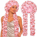 Bonnet for Braids Long Hair Double Layer Silk Satin Bonnet Bounce Curl Caps Women Sleeping Samurai Wrap Hair Hose Cap 2 in 1 by AILEAM