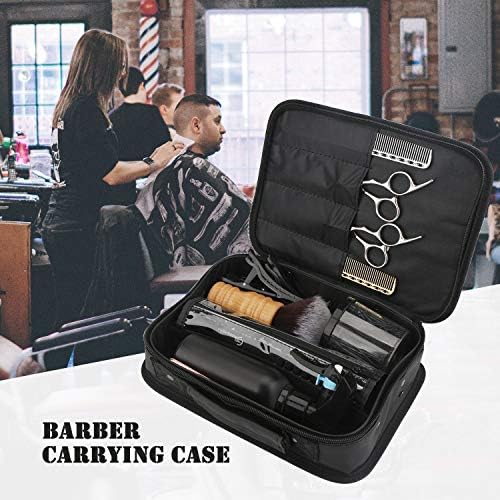 Segbeauty Barber Carrying Case, Stylist Tool Storage Bag for Clippers Scissor Clips Trimmer Grooming Kit, Hair Styling Accessories Organizer, Portable Travel Professional Hair Salon Equipment - Image 2