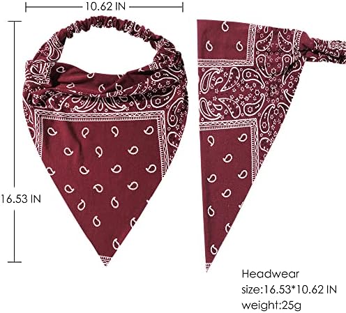 Vercret Hair Scarf Headband for Women,Boho Bandana Pretied Elastic Kerchief - Image 5