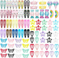 KUBOM Candy Color Hair Clips and Non-Slip Metal Snap Hair Accessories for Kids, Girls, Toddlers, and Women -100 PCS by KUBOM