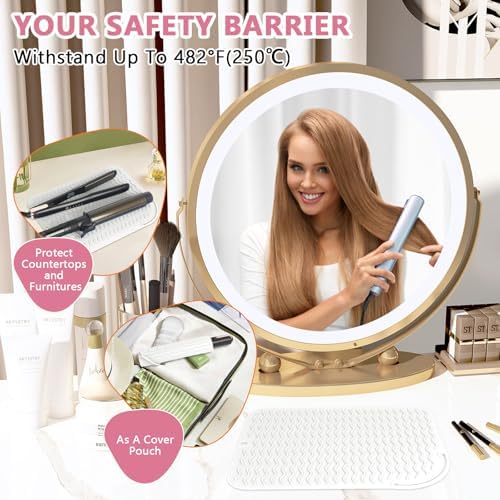 Larger Size Silicone Heat Resistant Mat for Hair Tools(12" x 9") - Image 2