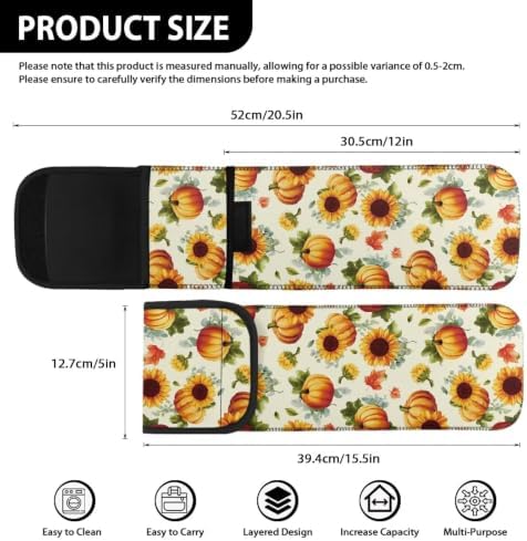 Flashideas Thanksgiving Pumpkin Curling Iron Holder Heat Resistant Neoprene Curling Iron Cover Bag with Pocket Curling Iron Organizers and Storage for Hair Straightener, Curling Iron, Flat Iron - Image 6