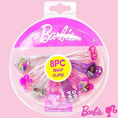 LUV HER Barbie Hair Clips for Girls Snap Clips 8 Pack Multi Color Ages 3+ - Image 7