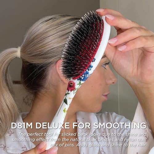 Denman Boar Bristle Hair Brush – Smoothing & Shine Enhancing for Slick Back Styles, Curl Defining & Detangling. Natural Bristles for all Hair Types for Women & Men - Image 4