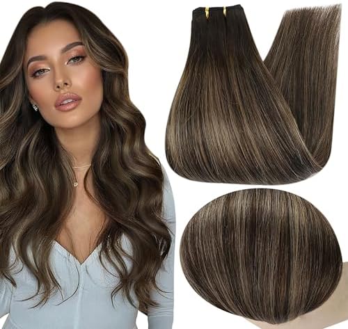 Full Shine Balayage Weft Hair Extensions Human Hair 24 Inch 105g by FullShine