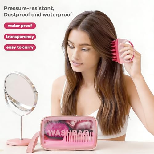 14Pcs Hair Brush Set with Sleep Bonnet,Detangle Hair Brush And Spray Bottle, 3 Pieces Smooth Hairbrush For Toddlers, Suitable For Wet and Dry Hairstyles, Suitable For Adults And Children (PINK) - Image 7