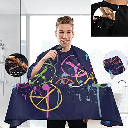 visesunny Professional Barber Cape Polyester Hair Cutting Salon Cape Apron Anti-Static Beard Bib Grooming Apron - Image 3