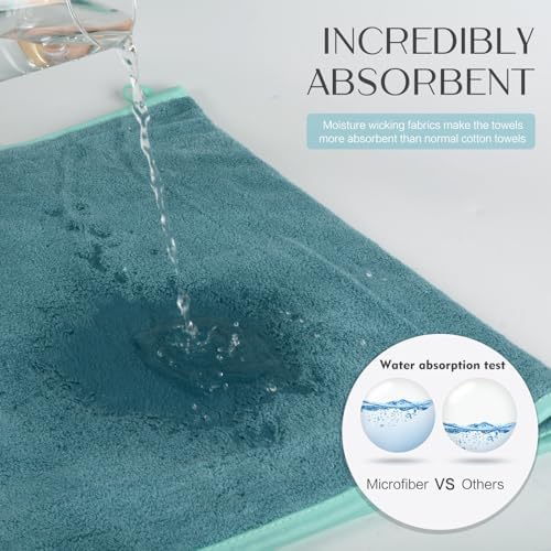 KinHwa Bathroom Hand Towels, Microfiber Face Towels, 16x30 Inch, 4 Pack - Image 6