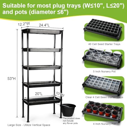 RooTrimmer 5-Tier Hydroponics Growing System, Plant Stand - Image 2
