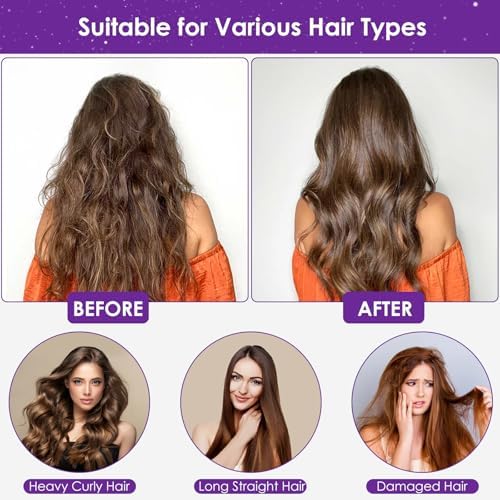 TEPENAR Hair Dryer Bonnet Attachment: Upgraded Extra Large Hooded Dryer Adjustable Hair Dryer Caps - Easy to Use for Natural Curly Textured Hair Care Styling Fast Drying - Purple - Image 6