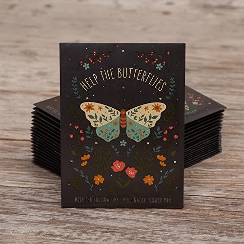 Bentley Pollinator Wildflower Mix, 25 Non-GMO Non-Coated Packets for Garden Planting, Help Butterflies and Pollinators, Beautiful Gift - Image 2