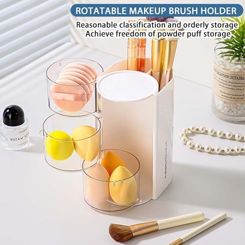 Azurphoric Hair Accessories Organizer with Hair Brush Holder(White,3-Layer) - Image 5