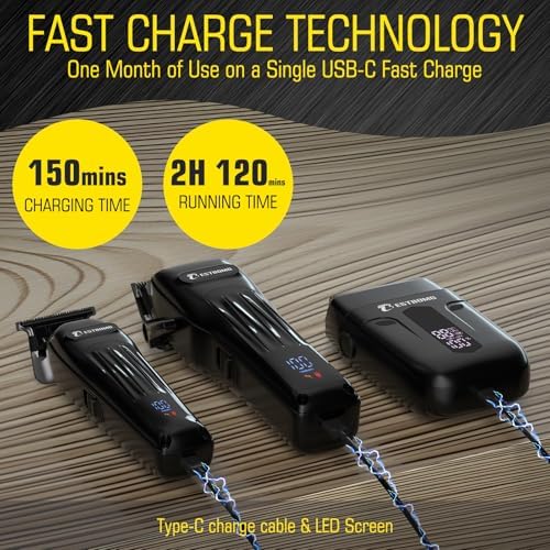 BESTBOMG® Hair Clippers for Men, Clipper, Trimmer & Shaver Set, BS-808A - Image 4