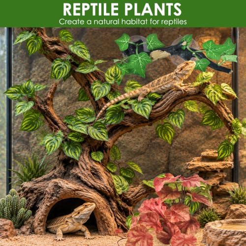 KATUMO 3PCS Reptile Plants, Terrarium Plant Artificial Decor, Fake Plant - Image 4