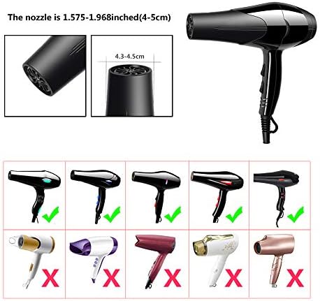 Universal Collapsible Hair Dryer Diffuser Attachment- Salon Grade tool,Lightweight Foldable Portable Travel Folding Design Fit Most of blow Dryers-Black - Image 5