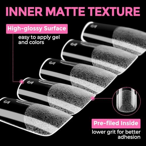 UNA GELLA Medium Square Soft Gel Nail Tips 216pcs - Image 6
