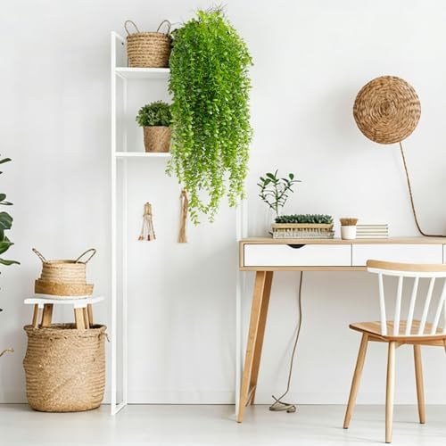 4 Pack Fake Hanging Plants, 38" Artificial Hanging Eucalyptus Plants Greenery Vines UV Resistant Faux Trailing Plants for Indoor Outdoor Wall Shelf Porch Boho Home Patio Decor(4PCS Green) - Image 5