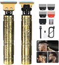 YOGINGO Professional Hair Trimmer for Men, Cordless Rechargeable Beard Trimmer Hair Clippers for Men, Metal Body Cutting Grooming Kit, Beard Shaver Barbershop, Bronze by YOGINGO