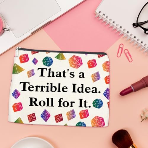 DND Gift Makeup Bag Dice Game Cosmetic Bag Dice DND Bags Gifts for Women - Image 4