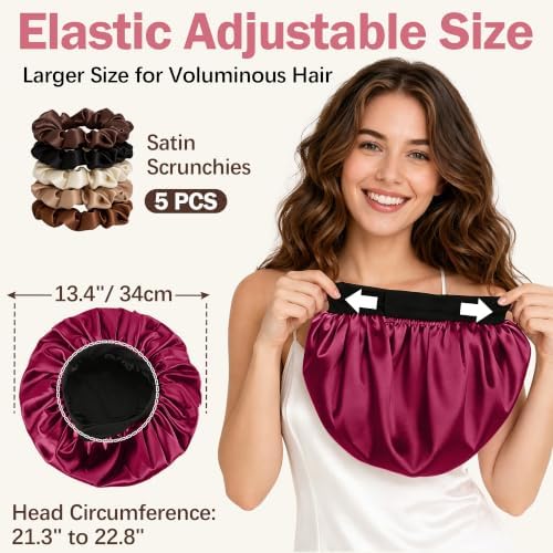 Babalet Double Layer Satin Bonnet for Sleeping Women Men Sleep Cap - Image 5