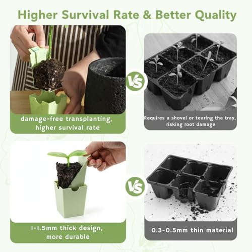 Seed Starter Tray with Lift-Out Handles for Easy Transplanting - Image 5