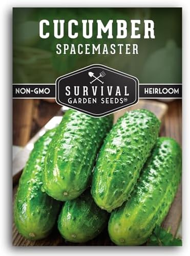 Spacemaster Cucumber Seeds for Planting - Bush Style Cucumbers (1 Pack) by SurvivalGardenSeeds
