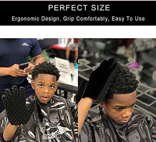 Curling Sponge Glove with Hair Twist Comb for Natural Curls - Men and Women - Image 5