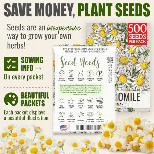 Seed Needs Roman Chamomile Seeds to Plant an Herb Garden - 5 Packs - Image 3