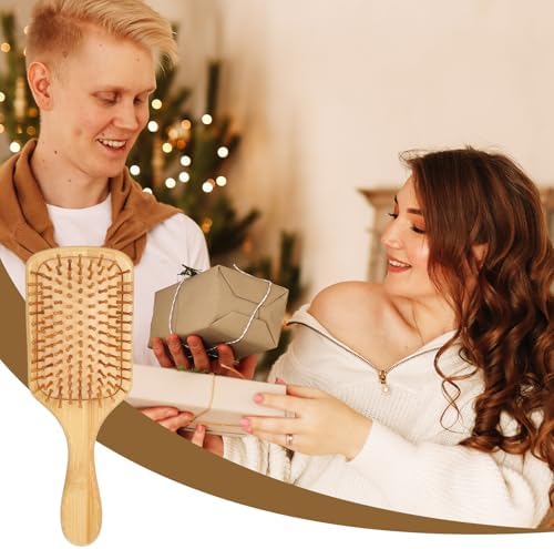 10 PCS Bamboo Hair Brush Bulk,Wooden Hairbrush Round-Tipped Bamboo Bristles - Image 7