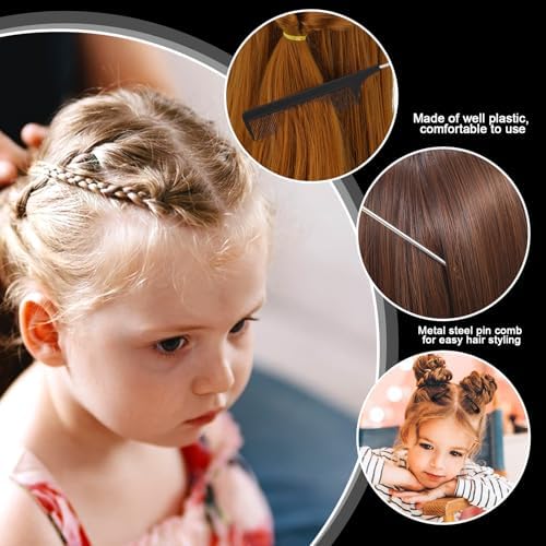 auroray Rubber Bands for Hair, 1500 Pcs Elastic Hair Bands Baby Girl Hair Ties Mini Hair Rubber Bands with 4 Hair Styling Tools 10 Hair Clips Hair Accessories for Toddler Baby Girl Kids - Image 5