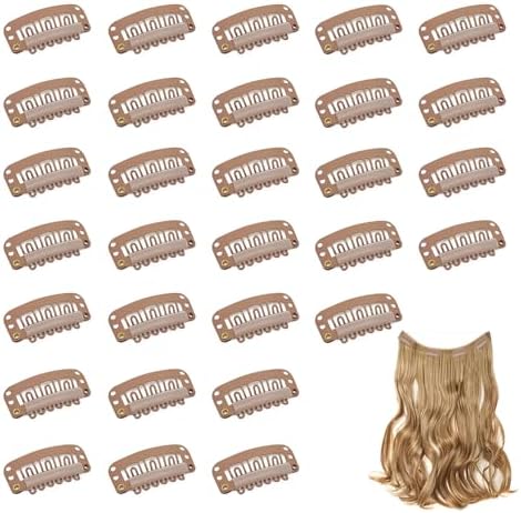 Dreamlover Brown U-Shaped Wig Clips to Secure Wig, 6 Teeth, 30 Pieces by Dreamlover