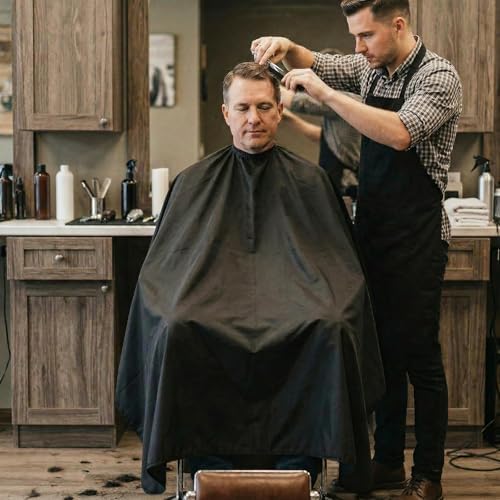 Waterproof Barber Cape 51"x59" Anti-Static Salon Cape with Adjustable Snap Closure for Hairdressing - Image 6