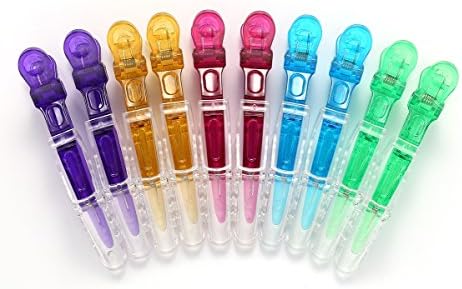 10pcs/set Multicolor Croc Clips Transparent Plastic Hairdresser Clips Hair Styling Sectioning Barrettes Non Slip Alligator Clips Salon DIY Accessories Hairpins for Women and Girls(Multicolor) - Image 2