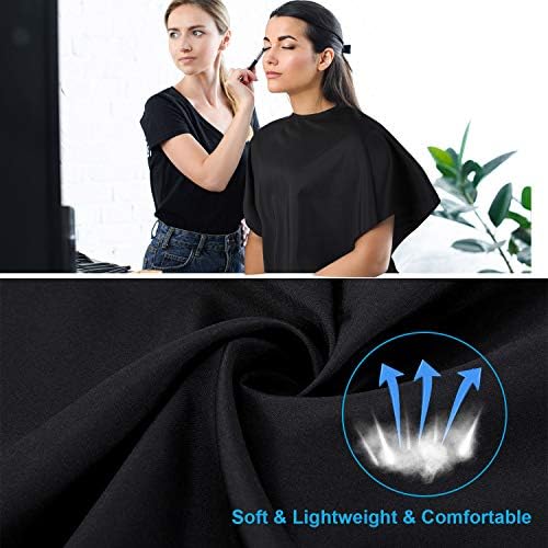 Syhood 2 Pcs Makeup Cape Shorty Waterproof Haircut Cape for Women Men - Image 5