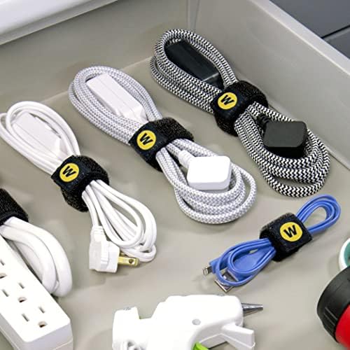 Selfie Straps by Wrap-It Storage - 6-inch (12-Pack) Black - Image 2