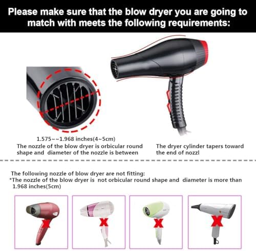 KingKam Collapsible Silicone Hair Diffuser, Fit 1.575-1.968 inch Nozzle - Image 4