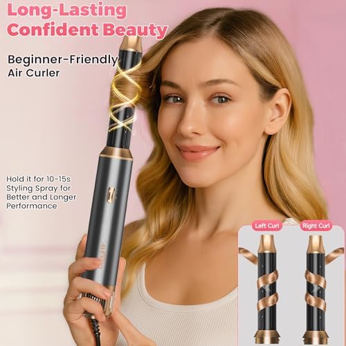5-in-1 Hot Air Styler, Hair Dryer Brush with Auto-Wrap Curlers - Image 5