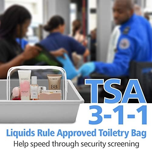 PACKISM TSA Approved Toiletry Bag - Clear Makeup Bag Travel, 5 Color Medium - Image 3