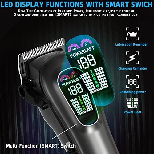 TCMKY Hair Clippers for Men Barber Clippers Rechargeable Hair Trimmer Kit - Image 5