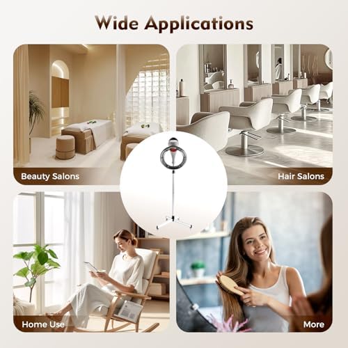 3-in-1 Orbital Rotating Hair Processor, Portable Removable Hood Dryer, Multifunctional Adjustable Hair Steamer, Vertical Professional Styling Infrared Hair Dryer, 950W for Salon Home Use, Gray - Image 3