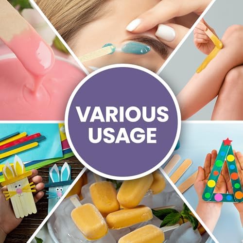 Tress Wellness Craft Sticks, Popsicle sticks, Premium Splinter-Free Wooden Sticks for Waxing, Wax Stick for Body and Face Waxing, 140 pieces - Image 5
