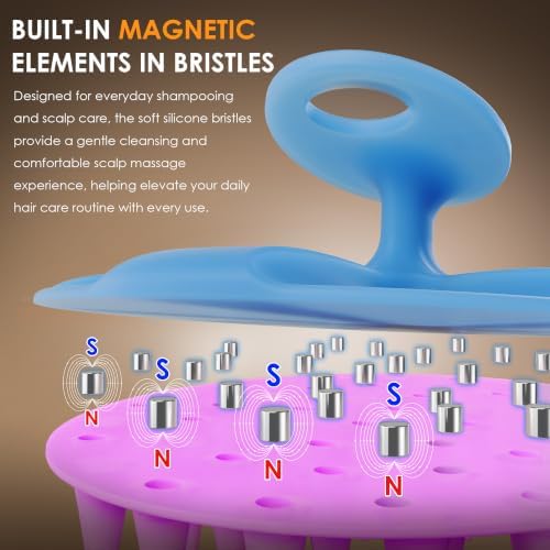 INNERNEED Silicone Scalp Scrubber for Hair Washing & Scalp Massage, Purple - Image 5