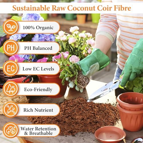 Legigo 10LBS Coco Coir Brick for Plants, 100% Organic Coconut Coir Soil - Image 2