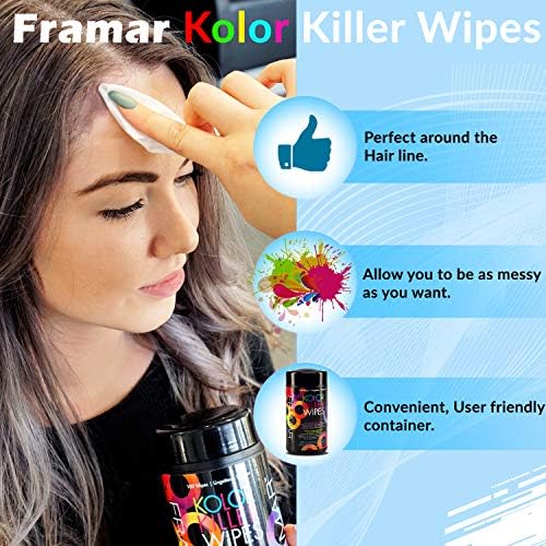 Framar Kolor Killer Wipes, Hair Dye Remover For Skin, Gentle on Skin - Image 4