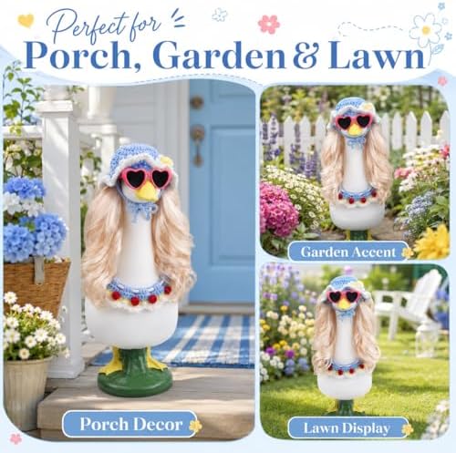 Fairy Blue Porch Goose Outfit, Wigs & Accessories Set, 4-Pieces Kit - Image 5